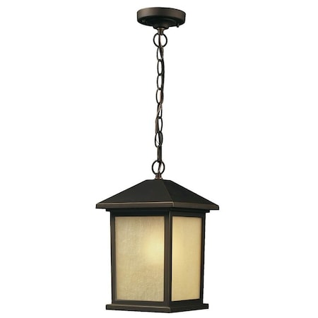 Holbrook Outdoor Chain Light, Oil Rubbed Bronze And Tint Seedy